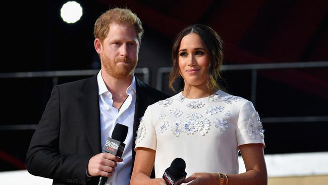 Prince Harry and Meghan Markle’s Spotify deal has been cancelled. Picture: Angela Weiss/AFP