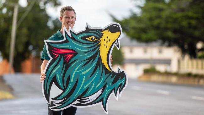 Jack Riewoldt at Campbell Town for a Tasmania Football Club event. Picture: Linda Higginson/Tasmania Football Club