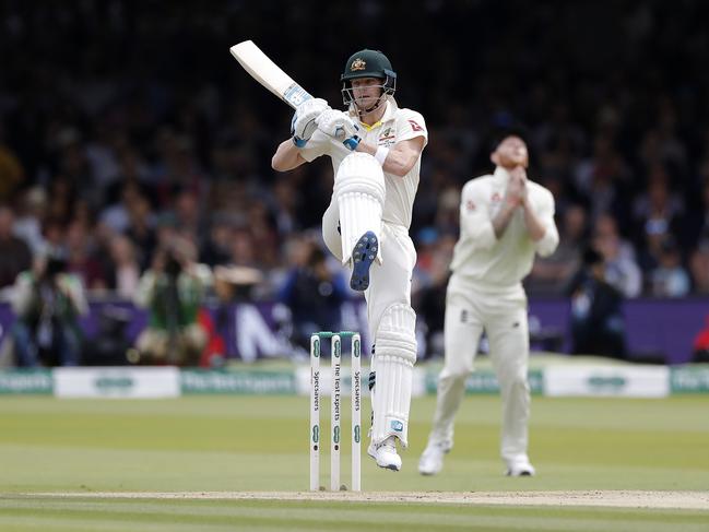 Steve Smith of Australia reacts after playing a shot during the 2019 Ashes series in England. Picture: Ryan Pierse/Getty Images