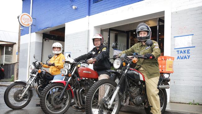 Gemma Coote, Brad Coles and Rebecca Shave pictured outside the Rising Sun Workshop in Newtown. Picture: Christian Gilles