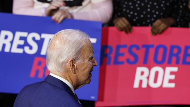 President Joe Biden speaks at a rally where abortion was a major issue. Picture: Anna Moneymaker/Getty Images/AFP