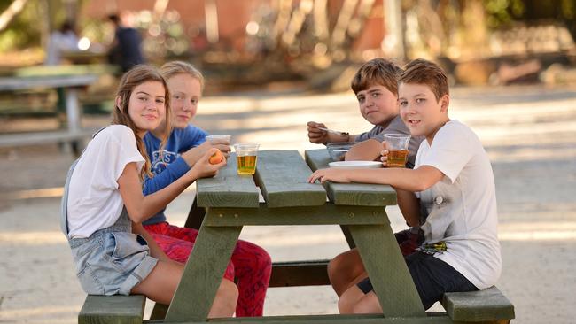 Fitzroy High School, including students Sasha, Zoey, Levi and Marley, is holding a big breakfast fundraiser for the Feed Melbourne appeal.