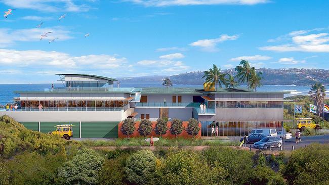 An artist’s impression of the proposed redevelopment of Long Reef Surf Club put forward in 2005. Picture: Supplied