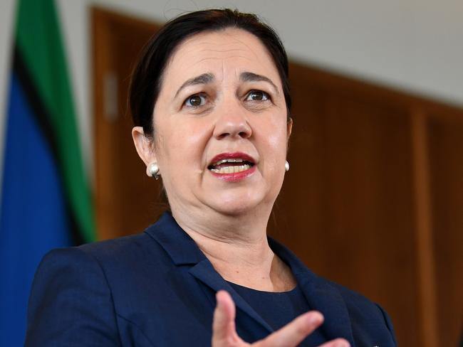 Queensland Premier Annastacia Palaszczuk pondered if air conditioning ventilation was behind the spread of COVID-19 at a Brisbane hotel. Picture: NCA NewsWire / Dan Peled