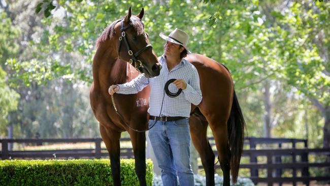 Yes Yes Yes with Coolmore Principal Tom Magnier. Picture: Liam Driver