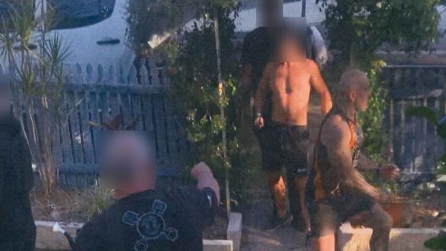 The moment before Gympie dad Danny Hawkins was stabbed during a confrontation with a group of men at his Parsons Rd property at Gympie.