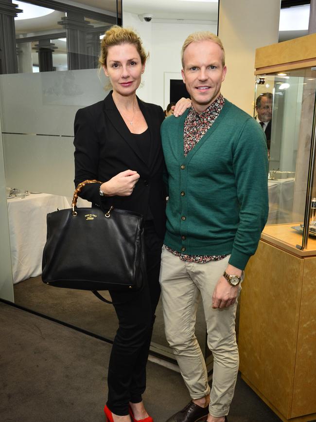 Kelly Baker and Michael Brown attending a La Prairie event at Percy Marks Jeweller, Sydney Australia.