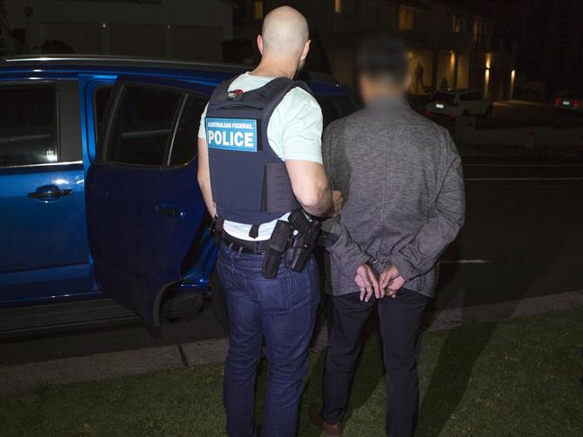 A man who was one of six people charged by Australian Federal Police for money-laundering. Picture: AFP