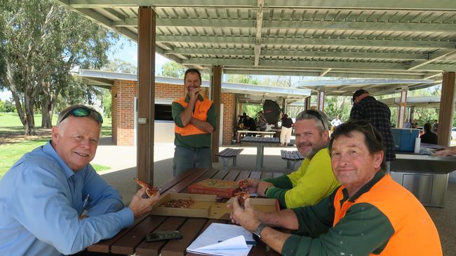 Part of the team who helped build Hovell Tree Park upgrades are (from left) Kerry Garland, Scott Lynch, Adam Chettleburgh, and Roy Fulford.