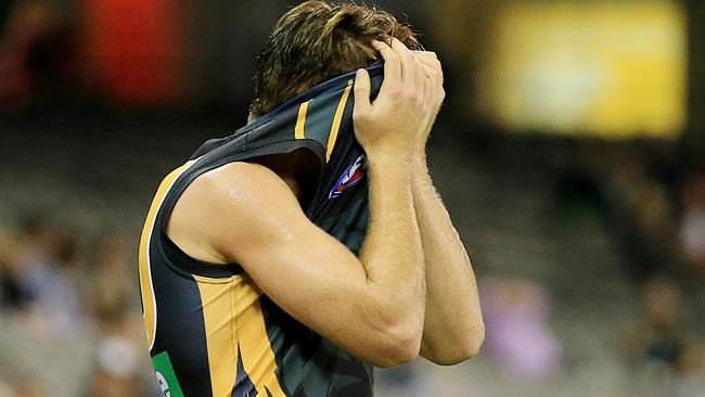 NAB Challenge, AFL : Tigers v Port Adelaide Injured Reece Conca Picture:Wayne Ludbey