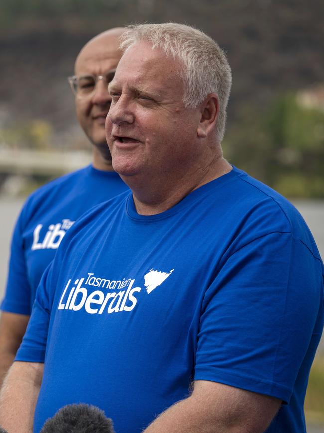 Rob Fairs candidate for Bass. Liberal party campaign launch in Launceston for the 2024 state election. Picture: Rob Burnett