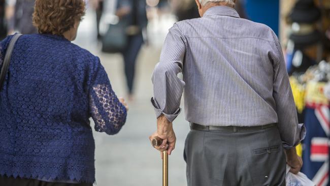 Stock image of an elderly couple in Brisbane, Wednesday, April 27, 2016. (AAP Image/Glenn Hunt) NO ARCHIVING