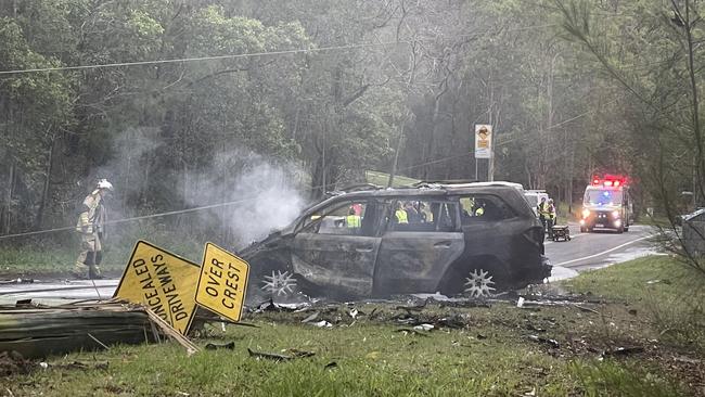 The scene of the Bonogin crash where three people lost their lives