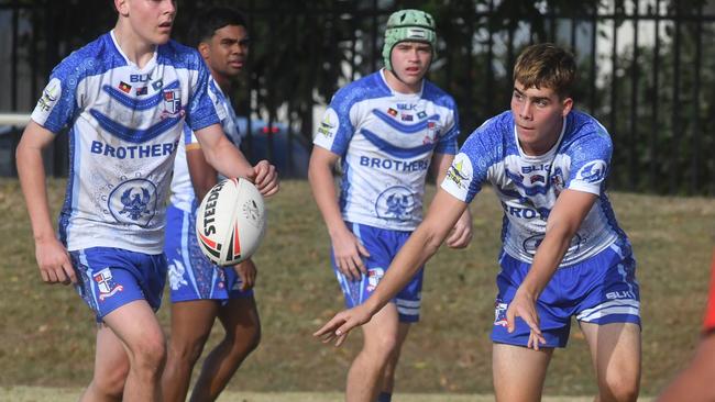 Cowboys Cup Schoolboys Football at Kern Brothers Drive. Ignatius Park College against Kirwan SHS (black). Picture: Evan Morgan