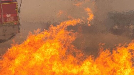 A grass fire in Morwell is being investigated after two men were allegedly seen fleeing the area. Picture: Supplied