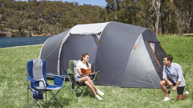 This year’s collection, on sale from Wednesday December 29, is full of great deals that will ensure you can camp in luxury without losing your limbs to blood-sucking insects.
The pick of the batch is undoubtedly the 10-person tent, which is available for just $179. A tent this size is way more than just a place to rest your head at night. It’s big enough to be a community hub, whether you’re entertaining kids in the rain or making friends and inviting everyone else in the campsite around for a beverage. Plus, you know, it shields your delicate flesh from mosquitoes and provides a central dumping ground to ensure you don’t lose too much stuff to the surrounding dunes.
Now the essentials are covered, there are the other things you should pick up.