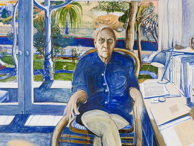 Patrick White at Centennial Park, 1979-1980 by Brett Whiteley. C/0 National Portrait Gallery