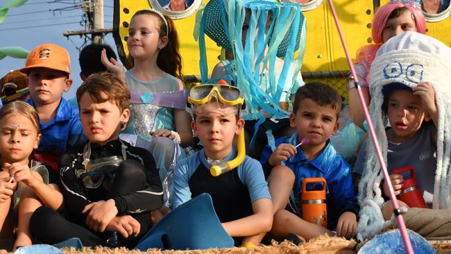 Our Lady of Lourdes Primary School Ingham. Photographs from the Maraka Festival Street Parade around the Ingham central business district on Saturday. In an ‘Under the Sea’-themed celebration of all things Hinchinbrook, school students, community organisations, emergency responders and contestants vying for the prized Queen and Princess titles paraded around Rotary Park in the centre of the town. Picture: Cameron Bates