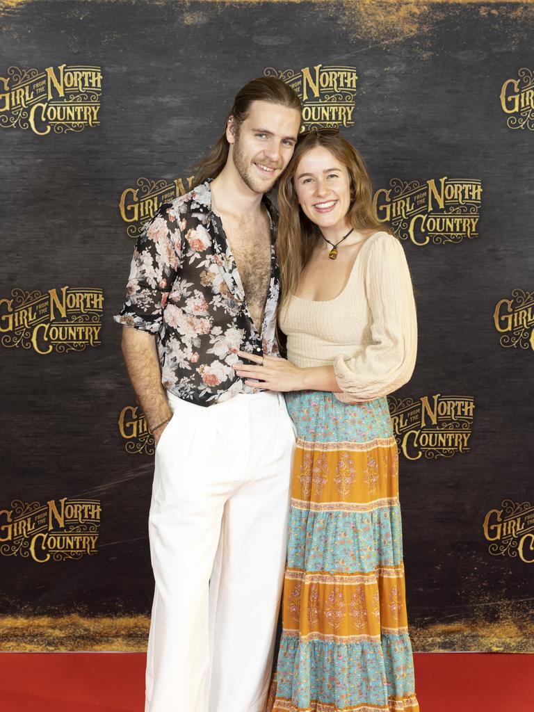 Jay Manck and Tash Dyson at the premiere of Girl From the North Country at QPAC Brisbane. Picture: Richard Walker/RDW Photography