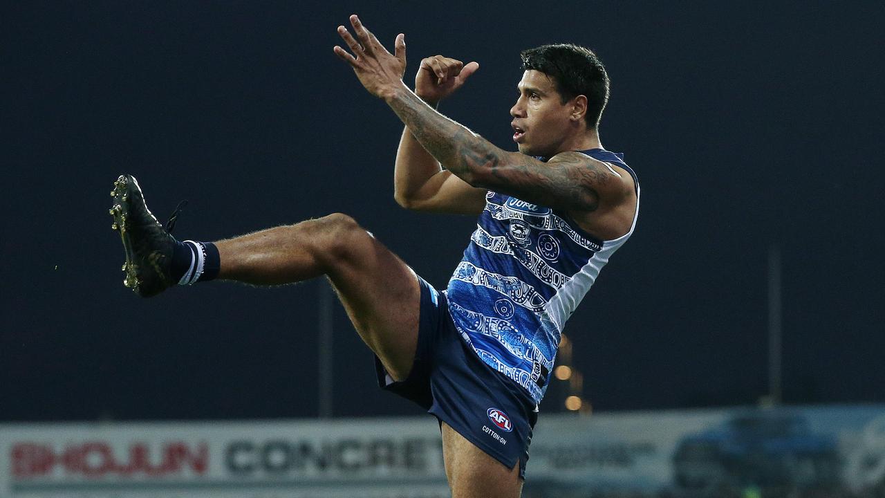 Tim Kelly in the indigenous guernsey. Pic: Michael Klein.