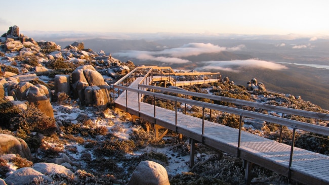 Spectacular views from the top of Mount Wellington, Hobart, Tasmania.