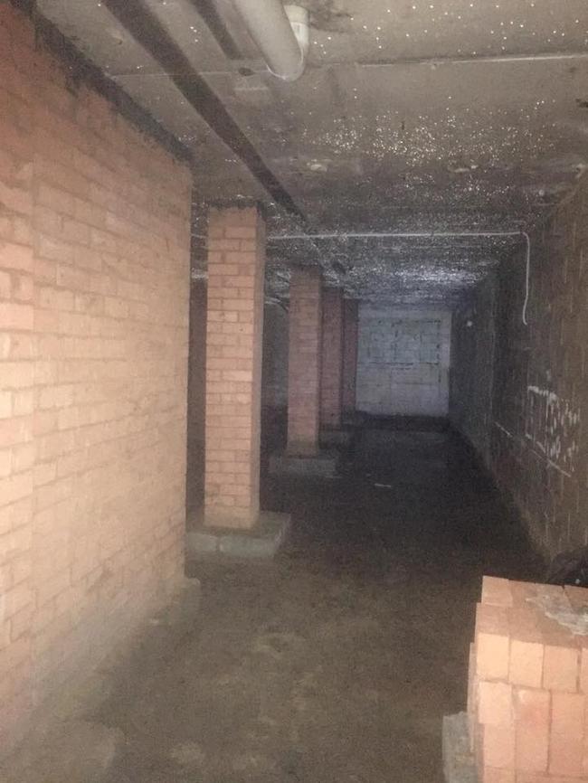 An obscured picture of Campbelltown McDonald’s underground basement. Picture: supplied.