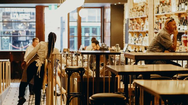 The elegant fit-out at Leonards Bar &amp; Bistro, Brisbane.