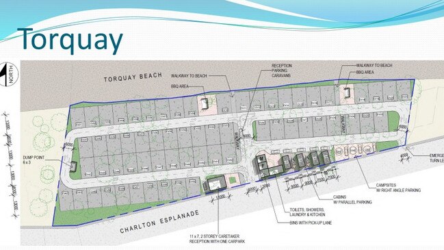 Master plan for Torquay beachfront tourist caravan park. Photo: Contributed.