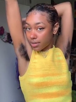 Young women are keeping their body hair. Picture: TikTok