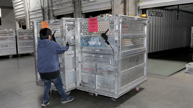 More shipped items being inspected in the US. Picture: Coleman-Rayner