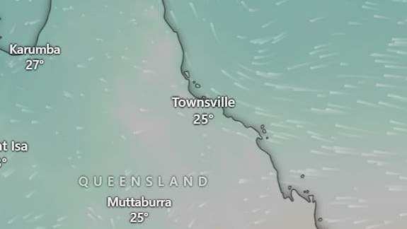 Rainfall in some parts of the state isn't expected to ease until at least Thursday. Picture: Windy.com