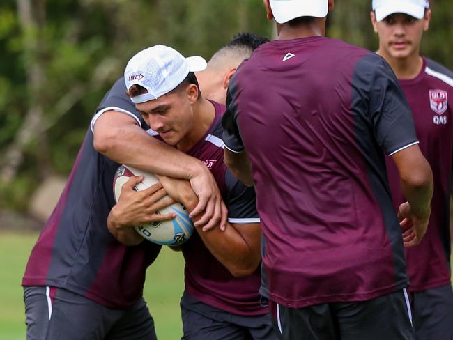 Xavier Savage at the Queensland Under 18 Emerging Origin squad training camp on the Sunshine Coast in January, 2020. Photo: Jorja Brinums/QRL