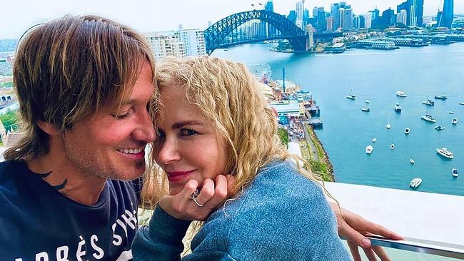 Keith Urban and Nicole Kidman in Sydney. Picture: Instagram