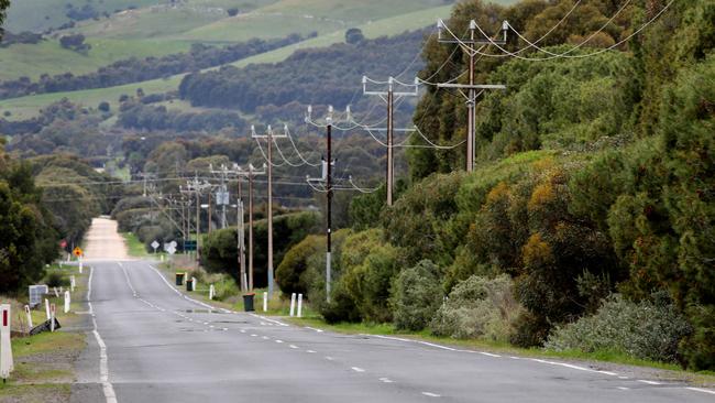 A 21-year-old pedestrian was hit and killed along this stretch of Norman Rd Aldinga on Saturday night. Picture: Dean Martin