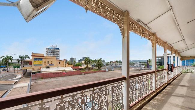 The Queens Hotel overlooks the rest of the Hive site, which is up for sale. Picture: Colliers.