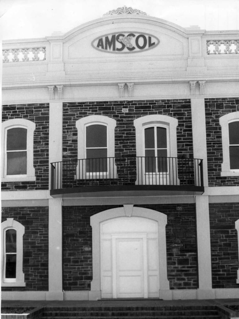 Amscol’s renovated bluestone building in Carrington St, 1972.