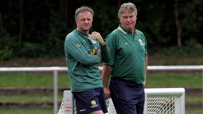 A hairier Arnold with Guus Hiddink at the 2006 World Cup.