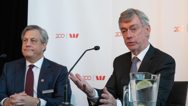 Westpac CEO Brian Hartzer and chairman Lindsay Maxstead. Picture: AAP