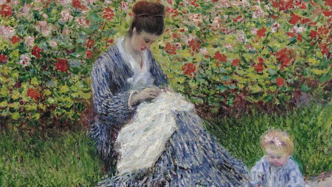 Claude Monet, Camille Monet and a Child in the Artist’s Garden in Argenteuil, 1875. Picture: NGV