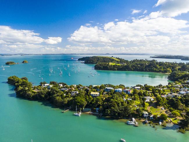 ESCAPE:  Aerial view of Putaki Bay in Waiheke Island, Auckland / New Zealand  Picture: Istock