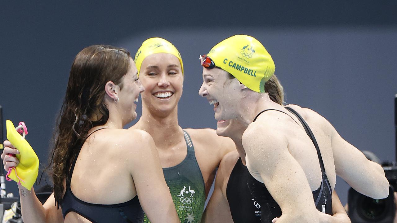 Australia’s 4x100m relay team smashed the world record to claim gold. Picture: Alex Coppel.