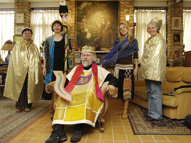 The ‘royal’ family in their Balmoral home. From left to right: (Duchess) Dana Lundmark, (Princesss) Susan Delprat, (Prince) Paul Delprat, (Godess) Tara Resch and (Dame) Cheryl Owen.