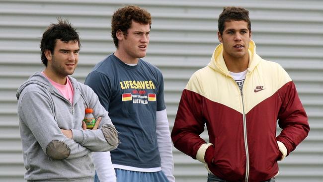 New Hawks Jordan Lewis, Jarryd Roughead and Lance Franklin in their early days.