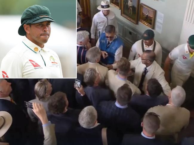 Usman Khawaja was dragged into a long room furore at Lord's during the last Ashes.