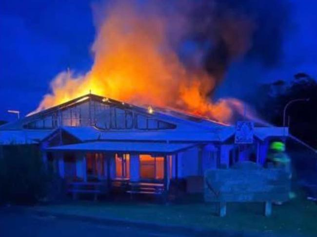 A fire has destroyed a prominent seafood business on the Mid North Coast overnight. Picture: John Armytage