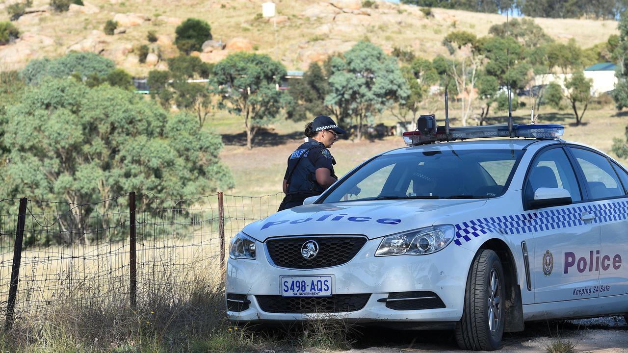 Police at the scene of the attack at Mt Pleasant on March 3, 2017. Picture: Roger Wyman