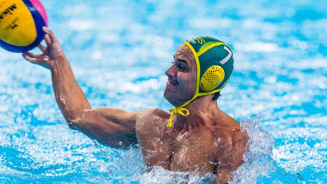 Aidan ‘AJ’ Roach in action for Australia at the world aquatics championships earlier this year.