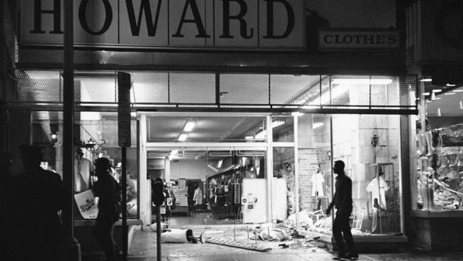 A looted shop in Washington in 1968. Picture: AP