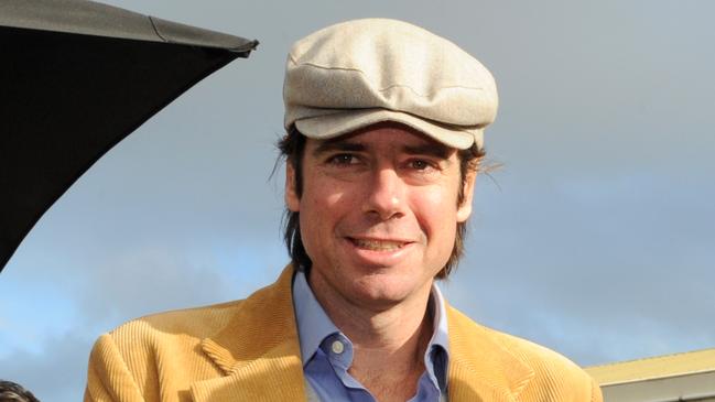 Andrew Demetriou (AFL CEO) enjoys the day at the Warrnambool races with Gillon McLachlan.