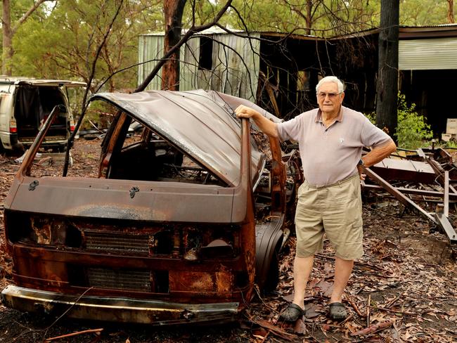 Mr French said he was lucky the wind wasn’t blowing in the opposite direction on the day or he would have lost his house as well. Picture: Nathan Edwards